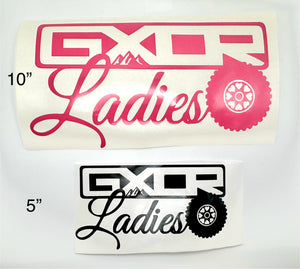 GXOR Ladies Vinyl Decal 10”