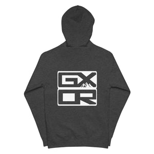 Stacked logo fleece zip up hoodie