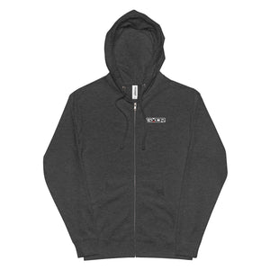 Stacked logo fleece zip up hoodie